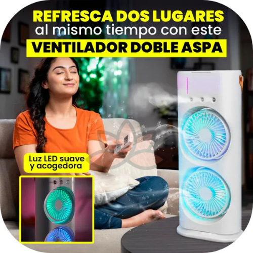 BreezeMax Pro™ Ventilador doble portátil