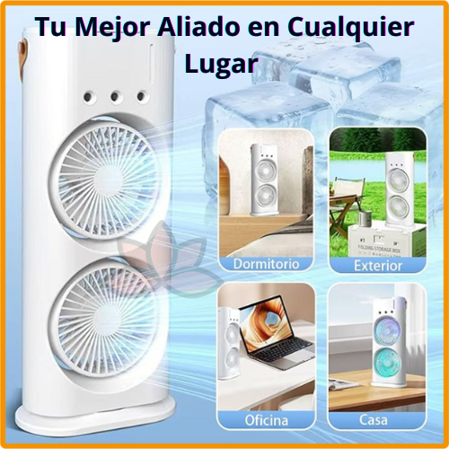 BreezeMax Pro™ Ventilador doble portátil